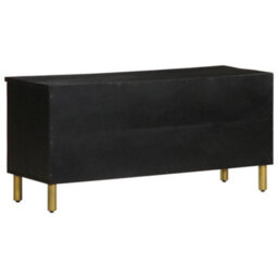Berkfield Tv Cabinet Black 100X33X46 Cm Engineered Wood - thumbnail 5