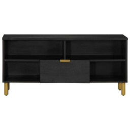 Berkfield Tv Cabinet Black 100X33X46 Cm Engineered Wood - thumbnail 3