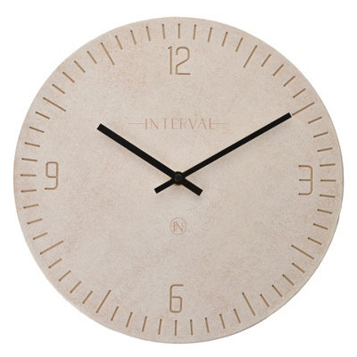 Interval Resin Wall Clock 30Cm - Stone