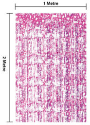 Netagon Shimmer Tinsel Curtain Reindeer Christmas Tree Design 3M X 1M Pink - thumbnail 3