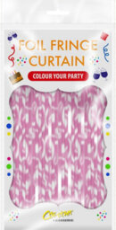 Netagon Shimmer Tinsel Curtain Reindeer Christmas Tree Design 3M X 1M Pink - thumbnail 2