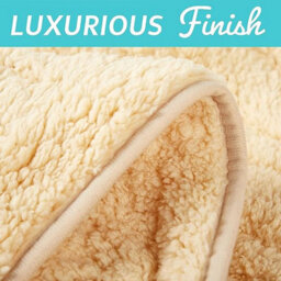 Cozy Nights Cozy Night Electric Heated Throw Blanket - 9 Heat Settings & 9 Timer Settings Machine Washable - Luxurious Sherpa Fleece Sand - thumbnail 3