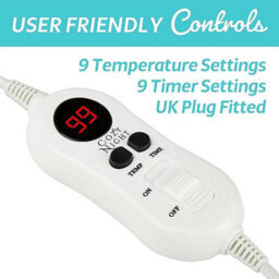 Cozy Nights Cozy Night Electric Heated Throw Blanket - 9 Heat Settings & 9 Timer Settings Machine Washable - Luxurious Sherpa Fleece Sand - thumbnail 5
