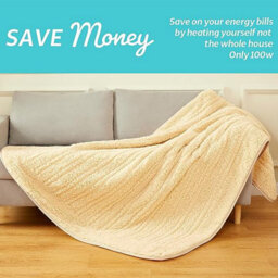 Cozy Nights Cozy Night Electric Heated Throw Blanket - 9 Heat Settings & 9 Timer Settings Machine Washable - Luxurious Sherpa Fleece Sand - thumbnail 2