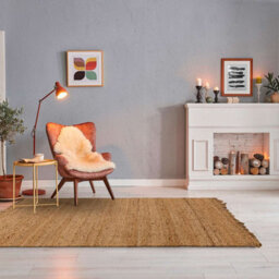 Handmade Kilim Modern Natural Plain Easy To Clean Jute Rug For Living Room Bedroom & Dining Room-120Cm X 170Cm - thumbnail 1