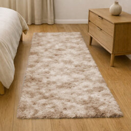 Aspire Homeware Non-Slip Tie Dye Beige Shaggy Rug Soft Fluffy, Medium Hallways Runner, (L)150Cm X (W)80Cm - thumbnail 6