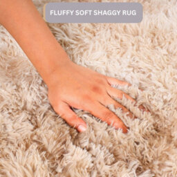 Aspire Homeware Non-Slip Tie Dye Beige Shaggy Rug Soft Fluffy, Medium Hallways Runner, (L)150Cm X (W)80Cm - thumbnail 3