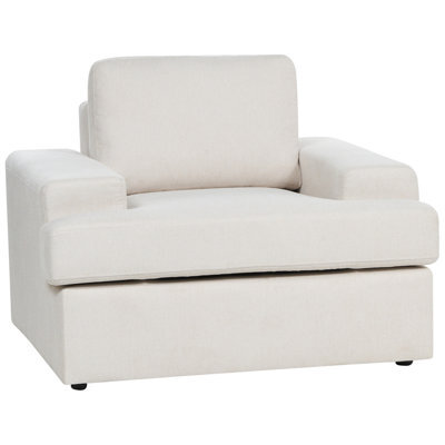 Beliani Armchair Alla Fabric Light Beige - image 1