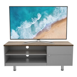 "AVF Whitesands 1.2M Tv Stand. For Tvs Up To 60"" - Satin Grey & Wood" - thumbnail 4