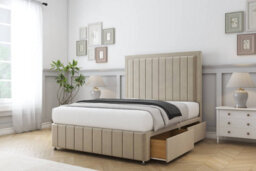 "Sloomy Pemberton Almond Coniston Divan Bed Set 2 Drawers Left Side - 54"" Floor Standing  & 12"" Footboard 2'6 Small Single" - thumbnail 3