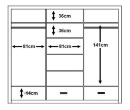 Arte Modern Lux Wardrobe With Shelves And Mirrored Door In Oak Artisan - Led Lit Storage Solution (H2150mm W2500mm D630mm) - thumbnail 5