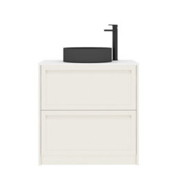 Royal Bathrooms Royal Bathroom Elmore 800mm Classic White Freestanding Bathroom Vanity Unit 2 Drawer Plain White Worktop With Art Round Basin - thumbnail 7