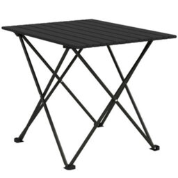 Outsunny Folding Camping Table For Outdoor Camping, Picnic, Hiking, Black - thumbnail 2
