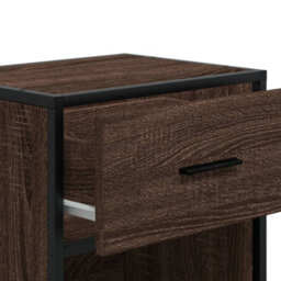 Berkfield Bedside Cabinet Brown Oak 40X31X50 Cm Engineered Wood - thumbnail 9