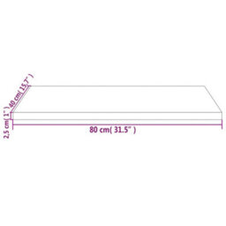 Berkfield Desk Top 80X40X2.5 Cm Solid Wood Pine - thumbnail 7