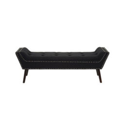 Buttercup Farm Alea Bench - Wood/textile - L46 X W161 X H55 Cm - Black - thumbnail 1
