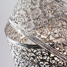 Valuelights Hacienda Silver Ceiling Shade And Bulb (D)30Cm - thumbnail 3