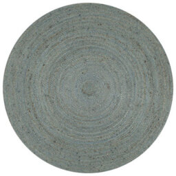 Berkfield Durable Handmade Rug Jute Round 120 Cm Olive Green - thumbnail 2