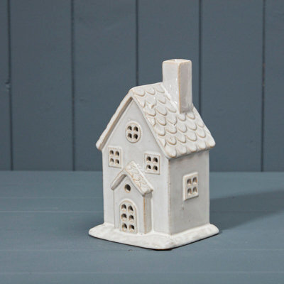 Four Candle Satchville Ceramic House Tealight Holder - image 1