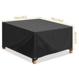 115X115X70Cm Heavy Duty Waterproof Garden Patio Furniture Cover For Rattan Table - thumbnail 2