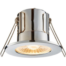 Tool-Less Recessed Bathroom Ip65 Downlight - 4W Warm White Led - Chrome Plate