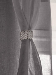 Luxury Living Diana Dolly Voile Semi-Sheer Eyelet Curtain Panel - thumbnail 3