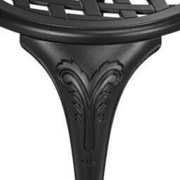 Outsunny 3 Piece Patio Bistro Set Outdoor Table Set With Umbrella Hole Black - thumbnail 8