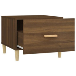 Berkfield Coffee Table Brown Oak 50X50X40 Cm Engineered Wood - thumbnail 7