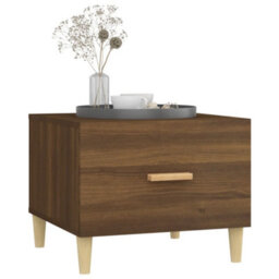 Berkfield Coffee Table Brown Oak 50X50X40 Cm Engineered Wood - thumbnail 5