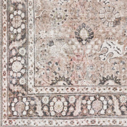 Livabliss Colin-Washable Brown Orange Grey Traditionnal Vintage Boho Living Dining Rug 160 X 220 Cm Easy Care, Non Shedding - thumbnail 7