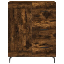 Berkfield Modern Sideboard Smoked Oak 69.5X34X90 Cm Engineered Wood - thumbnail 5
