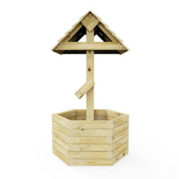 Outdoorgardens Wooden Wishing Well Decorative Planter - thumbnail 2