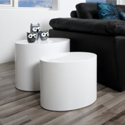Furniture To Go Mice Oval Coffee Table In White Set Of 2 - thumbnail 4