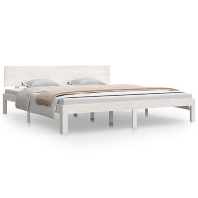 Vidaxl Bed Frame Without Mattress White 180X200Cm Super King Size - image 1