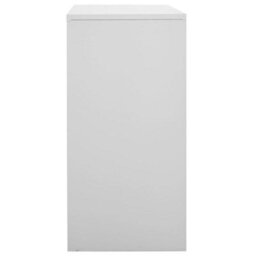 Berkfield Modern Locker Cabinets 5 Pcs Light Grey 90X45X92.5 Cm Steel - thumbnail 4