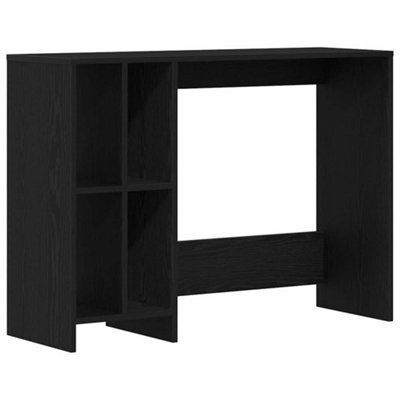 Berkfield Stylish Black Oak Desk - 102.5X35X75 Cm Made From Engineered Wood