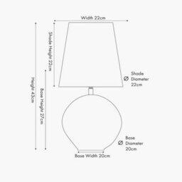 Pacific Lifestyle Set Of 2 Hallie Clear Glass And White Shade Table Lamp - thumbnail 2