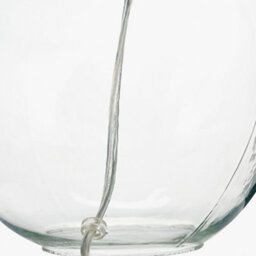 Pacific Lifestyle Set Of 2 Hallie Clear Glass And White Shade Table Lamp - thumbnail 8