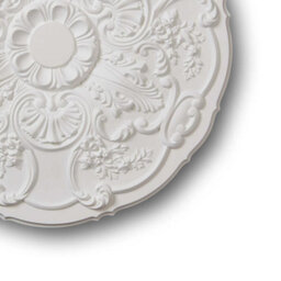 Yes-Online M78 Ceiling Rose - Medallion Lightweight Resin Decor Traditional Floral Light Chandelier Feature Paintable Ceiling Centre 48Cm - thumbnail 5