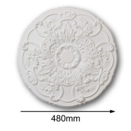 Yes-Online M78 Ceiling Rose - Medallion Lightweight Resin Decor Traditional Floral Light Chandelier Feature Paintable Ceiling Centre 48Cm - thumbnail 6