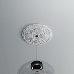 Yes-Online M78 Ceiling Rose - Medallion Lightweight Resin Decor Traditional Floral Light Chandelier Feature Paintable Ceiling Centre 48Cm - thumbnail 4