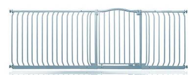 Safetots Curved Top Safety Gate, 216Cm - 225Cm, Matt Grey, Pressure Fit Stair Gate - image 1