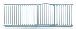 Safetots Curved Top Safety Gate, 216Cm - 225Cm, Matt Grey, Pressure Fit Stair Gate - thumbnail 1