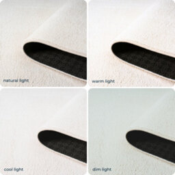 Comfy Washable Low Pile Living Room Area Rug - Anti-Slip Felt Backing Cream 50Cm X 80Cm - thumbnail 7