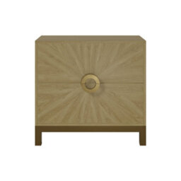 Wyld Haus Mantova Natural Oak Sunburst 2-Drawer Chest Of Drawers - thumbnail 2