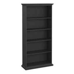 Wyld Haus Osaka Farmhouse Dark Grey Wooden Tall Bookcase - thumbnail 3