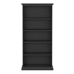 Wyld Haus Osaka Farmhouse Dark Grey Wooden Tall Bookcase - thumbnail 4