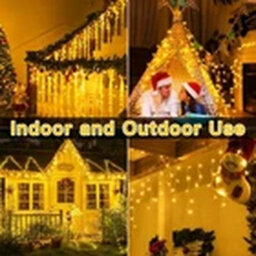 400 Icicle Lights 12M Christmas Outdoor Lights Bright Snowing Led Xmas Effect Warm White - thumbnail 4