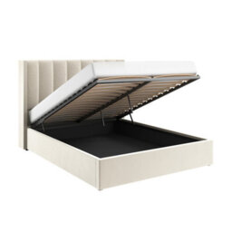 Stratus Interiors Madison Dusk Wing Back Ottoman Storage Bed Cream And Grey - King - thumbnail 5