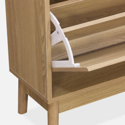 Scandi-Style Shoe Cabinet With Wood Effct Natural - Sweeek - thumbnail 6